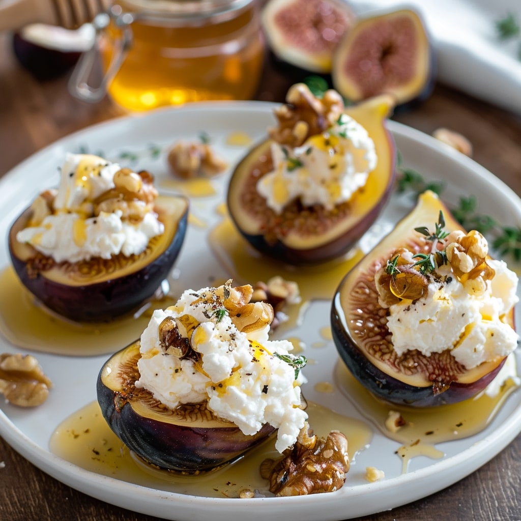 Raw Honey and Goat Cheese Stuffed Figs