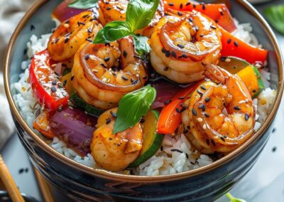 Honey Garlic Shrimp Stir-Fry