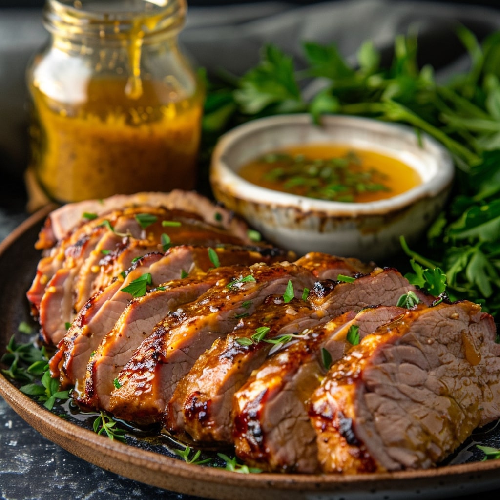 Honey Mustard Glazed Pork Tenderloin