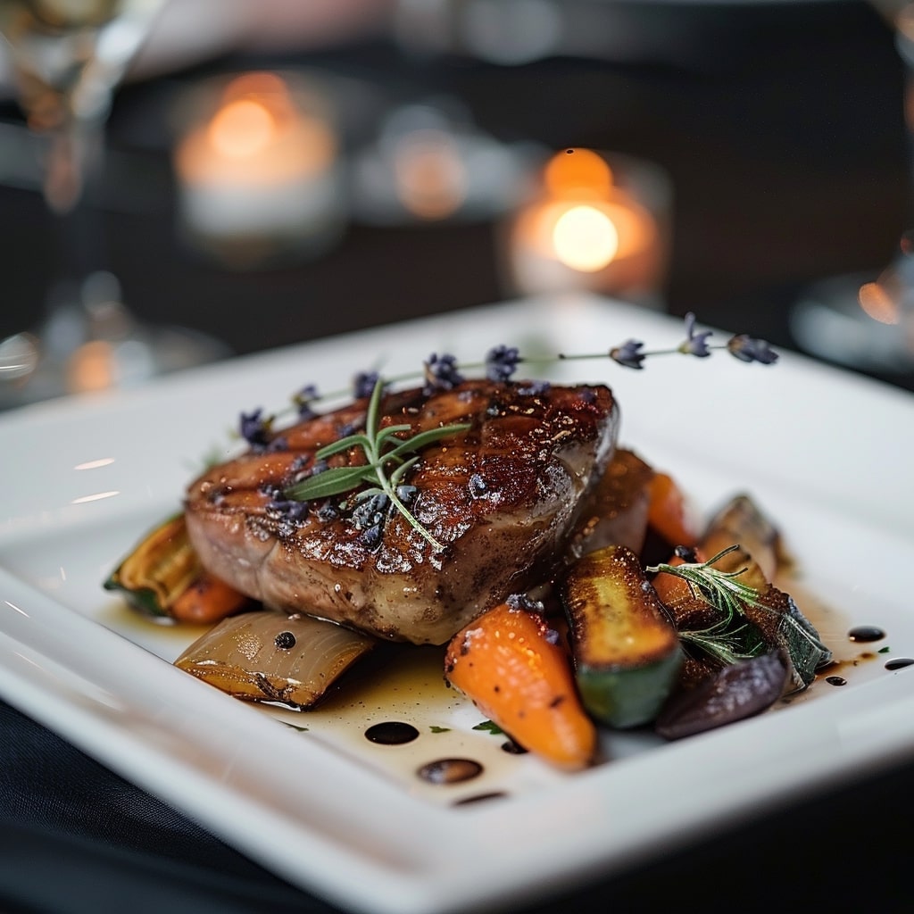 Lavender Honey Glazed Duck Breast