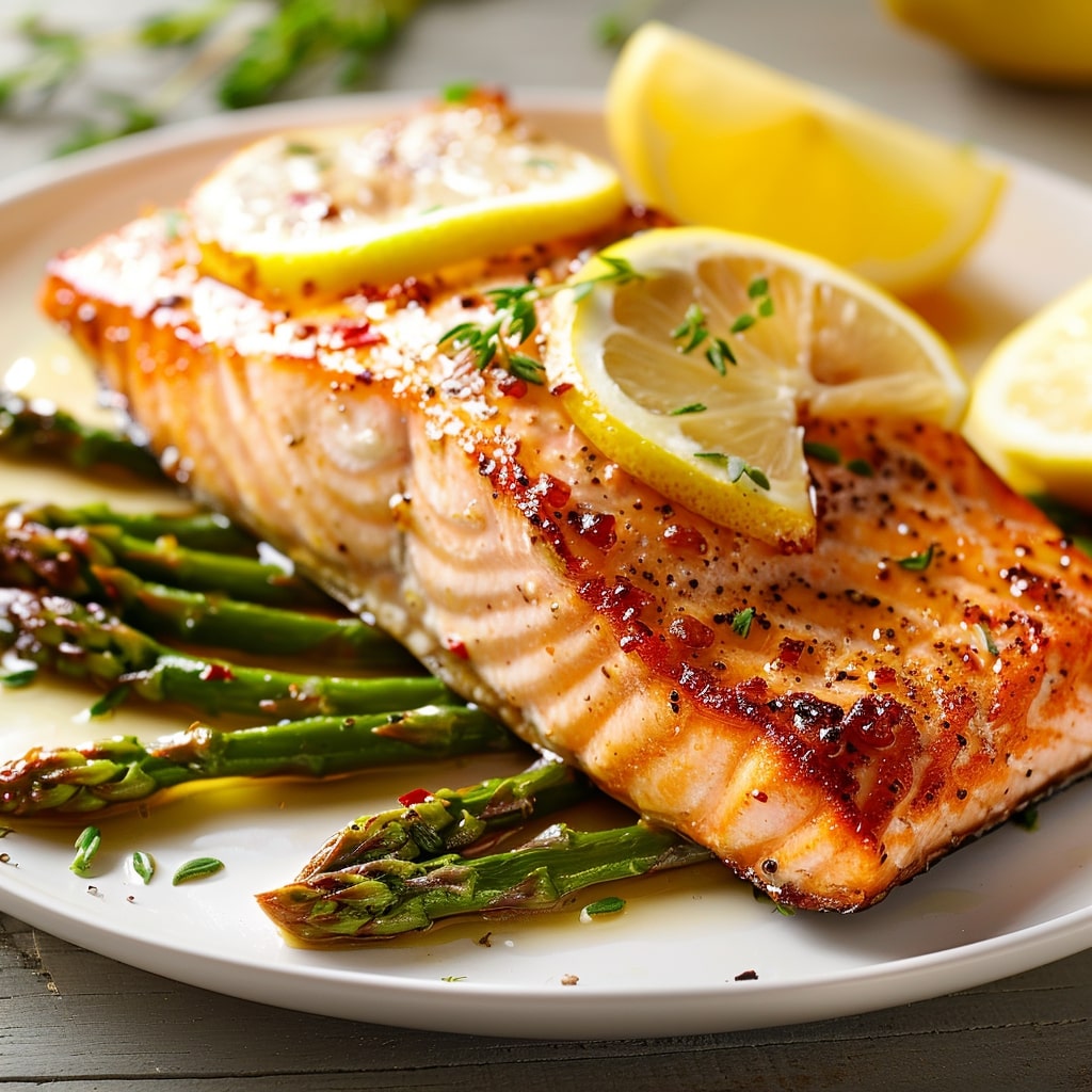 Lemon Honey Glazed Salmon