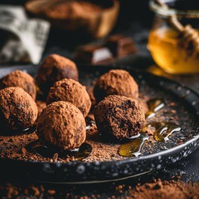 Spicy Honey Chocolate Truffles