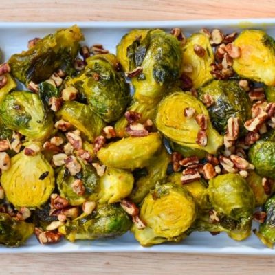 brussel sprouts with honey and pecans
