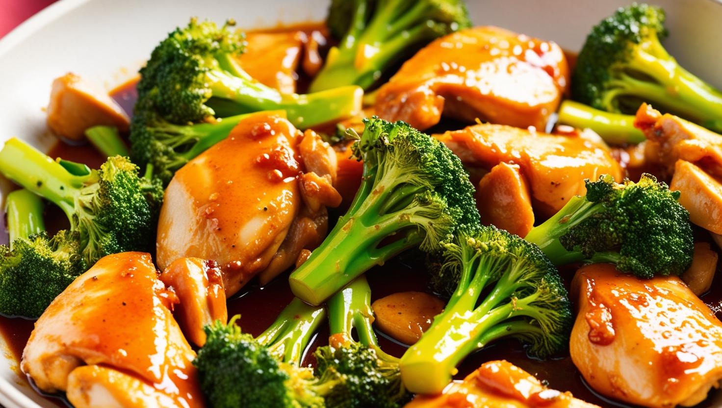 chicken and broccoli with honey sesame sauce