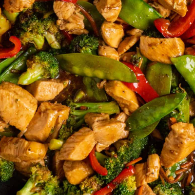 honey garlic chicken with vegetables