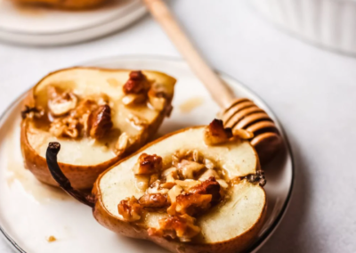 Honey Cinnamon Baked Pears