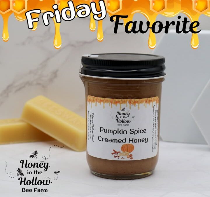 Rise and shine to the cozier temperatures, where this Pumpkin Spice Creamed honey spreads joy and warmth!