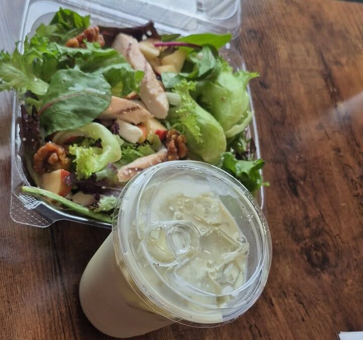 Delicious Harvest Salad and Spiced Maple Matcha