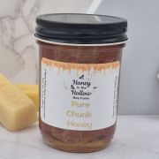 chunk honey in 9 oz glass jar