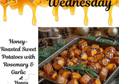 🦃Enjoy your gatherings with these Honey Roasted Sweet Potatoes🍠 with Rosemary & Garlic