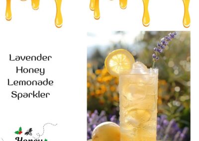 Ring in the new year with this non-alcoholic sparkling Lemonade using our Lavender infused Honey