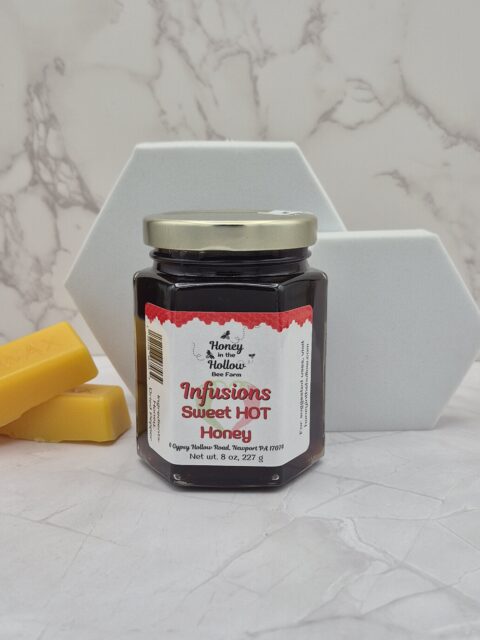 sweet hot honey in jar