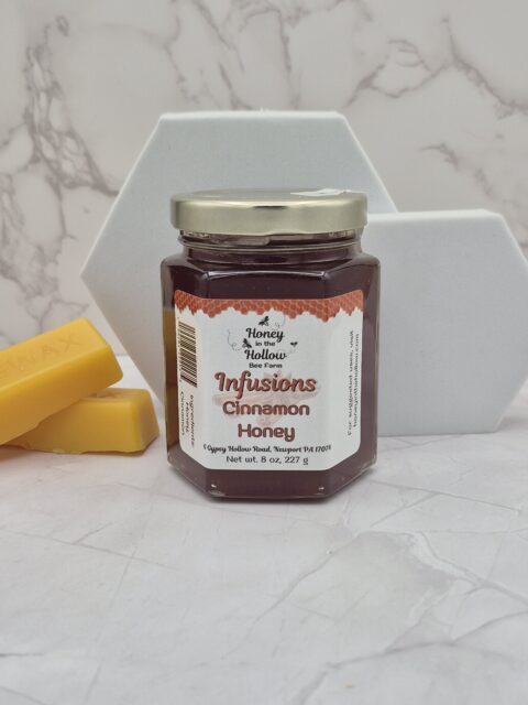 cinnamon infused honey in jar