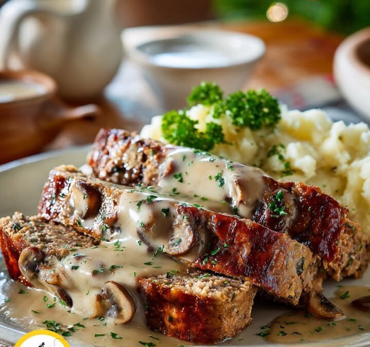 THYME HONEY BEEF & MUSHROOM GRAVY MEATLOAF