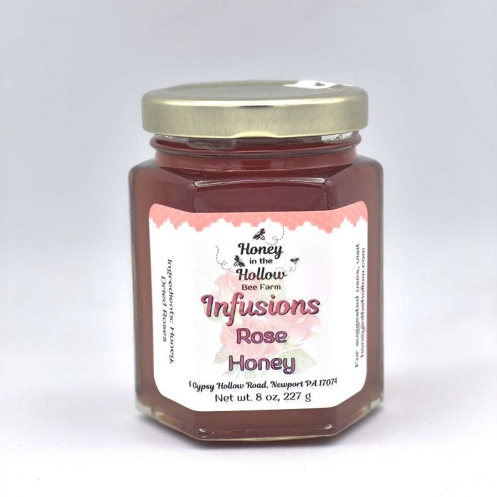 Rose Infused Wildflower Honey