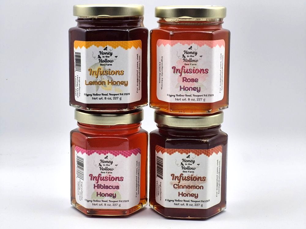 tea lover-cinnamon hibiscus rose and lemon infused honeys