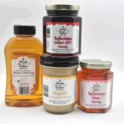 taste of hih bundle-creamed honey raw honey rose and sweet hot honey plastic